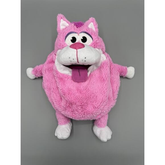 2013 Tummy Stuffers Pink Cat Jay Play Plush Stuffed Animal Holder Storage 15” - Picture 1 of 11